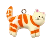 Orange Cat Charm