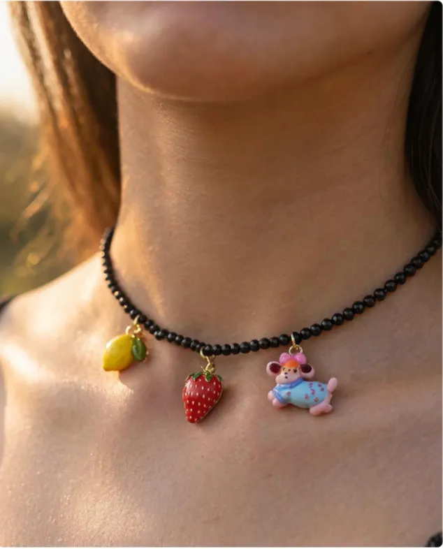Adult styling idea with a dark MyCharm necklace